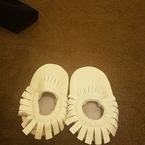 Baby boy leather mocossins